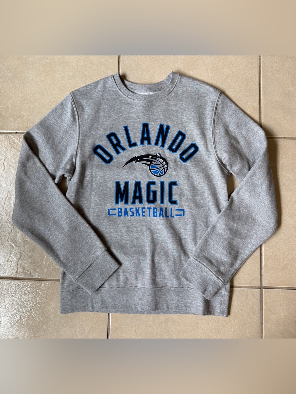 Orlando Magic Fanatics Sweatshirt Mens Small S Gray Fleece Pullover Crewneck NBA